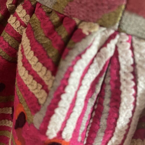 Anthropologie Pankaj & Nidhi Size 6 Silk Boho Embroidered Fit & Flare Mini Dress - Picture 5 of 12